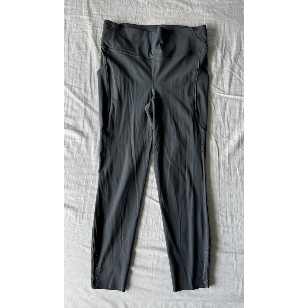 New Lululemon Size 12 Leggings Fast Free HR Tight 25" Gray 40+ UV NWOT